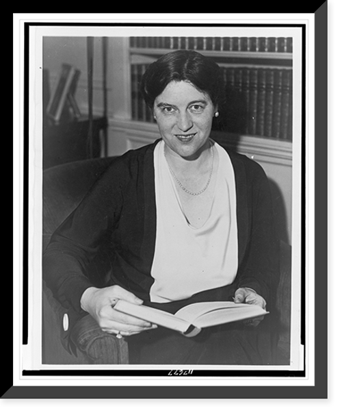 Historic Framed Print, [Margaret Ayer Barnes, half-length portrait, seated, facing front],  17-7/8" x 21-7/8"