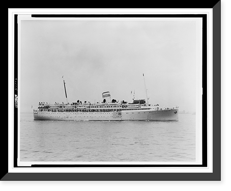 Historic Framed Print, [Steamship Yarmouth Castle, formerly the Evangeline],  17-7/8" x 21-7/8"