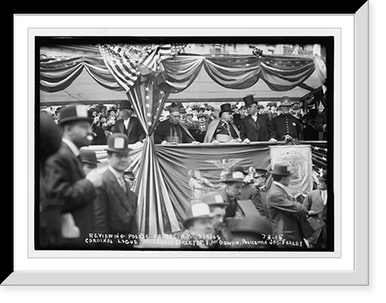 Reviewing police parade: Cardinal Logue, Archbishop Farley, P.F. McGowen, policeman Jas. Farley, New York, Antique Wall Art