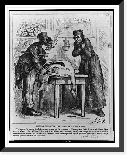 Vintage Photo Print - Killing the goose that laid the golden egg.Th