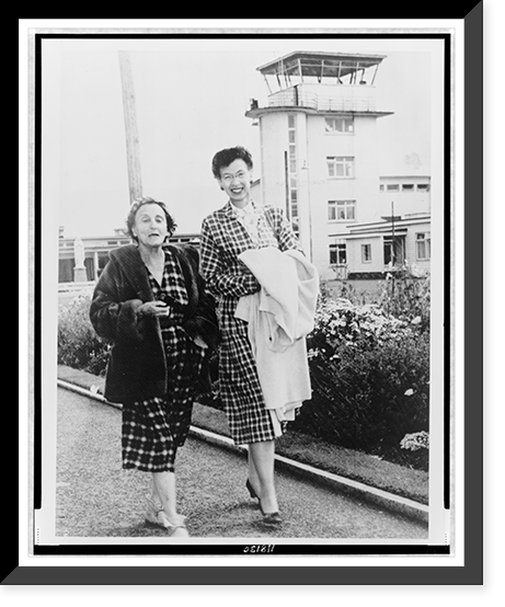 Black & White Photo - Marion Hart, (left), and Louise Sacchi