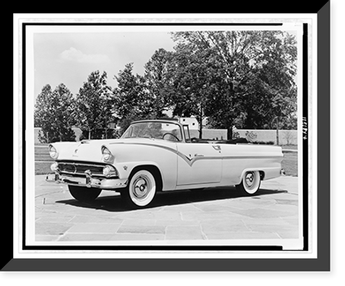 Historic Framed Print, [A 1956 Ford Fairlane convertible],  17-7/8" x 21-7/8"