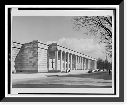 Art museum, designed by Paul Ludwig Troost, in Munich, Vintage Poster