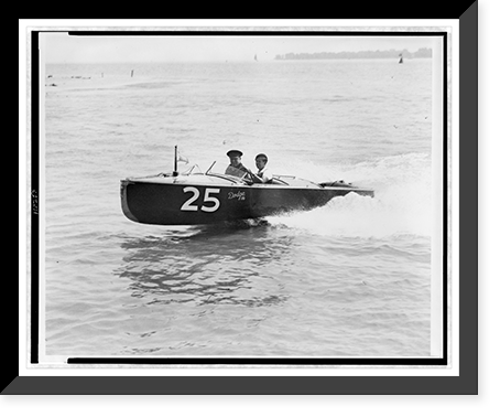 Betty Carstairs racing speedboat with Joe Harris, her mechanic as passenger, Historic Reproduction