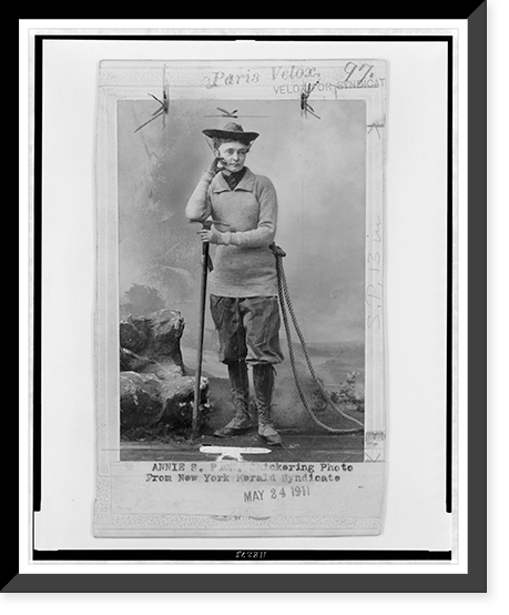 Miss Annie S. Peck, full-length portrait, facing slightly right, Historic Reproduction
