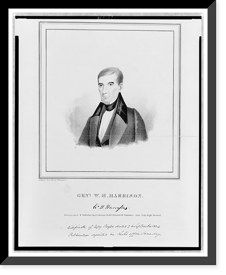 Genl. W.H. Harrison.drawn from life by J. Penniman ; lithographed & published by J. Penniman, Vintage Poster