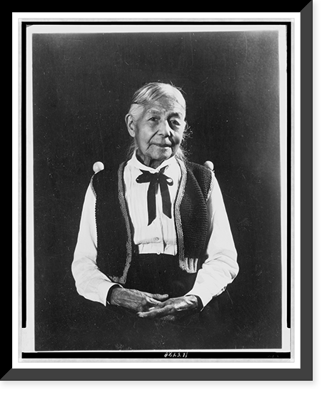 Becky Kellis, Shinnecock Indian, half-length portrait, seated, facing slightly right Classic, Vintage Poster