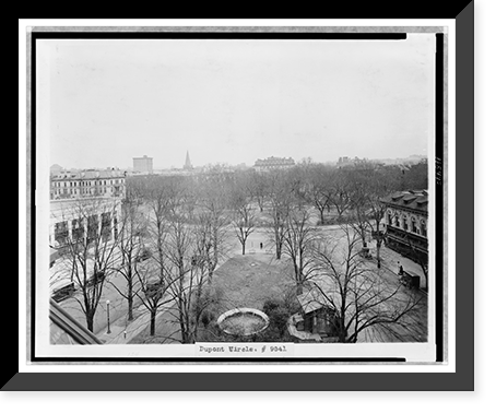View of Dupont Circle, Washington, D.C., seen from an elevated angle, Historic Reproduction