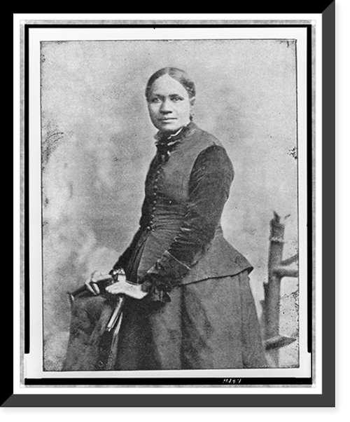 Historic Framed Print, [Frances E.W. Harper, three-quarter length portrait, standing, facing front],  17-7/8" x 21-7/8"