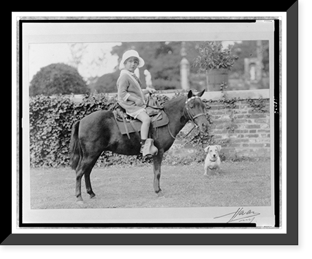 Child of Evalyn Walsh McLean(?) on pony.Haas, N.Y. Classic, Vintage Poster