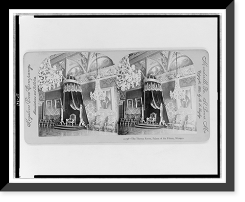 Historic Framed Print, The throne room, Palace of the Prince, Monaco,  17-7/8" x 21-7/8"