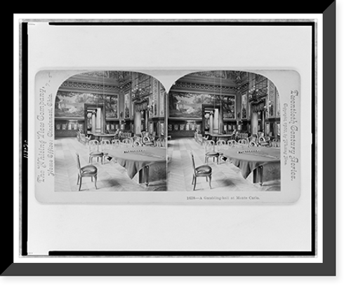 Historic Framed Print, A gambling hall at Monte Carlo,  17-7/8" x 21-7/8"