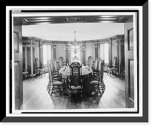 Historic Framed Print, [Interior of the Capitol, showing council chamber, Williamsburg, Virginia],  17-7/8" x 21-7/8"