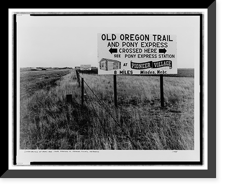 Intersection of trail and State Highway 10, Kearney County, Nebraska, Historic Reproduction