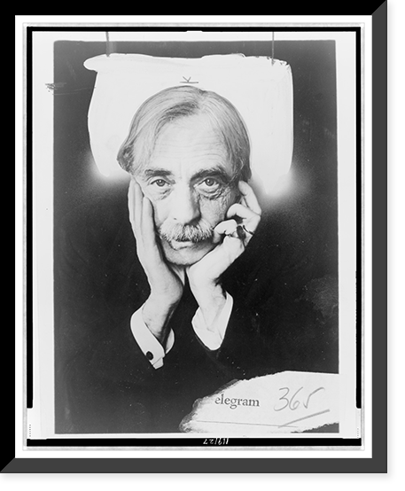 Paul Val&eacute;ry, half-length portrait, facing front, holding head in hands, Historic Print