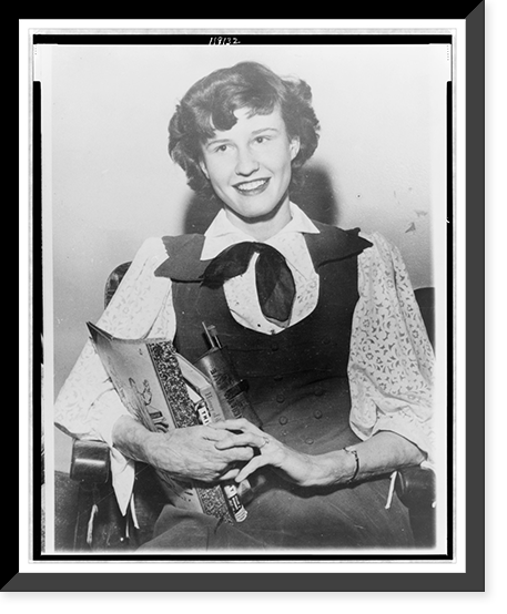 Composite of two photographs: (left) Shirley Lenz, half-length portrait, facing front with Sara and Jimmie Hyslop; and (right) Margaret Frye, half-length portrait, seated, facing front Antique Wa