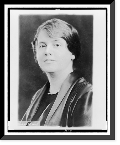 Historic Framed Print, [Mrs. Minnie Fisher Cunningham, head-and-shoulders portrait, facing slightly left].Harris & Ewing.,  17-7/8" x 21-7/8"