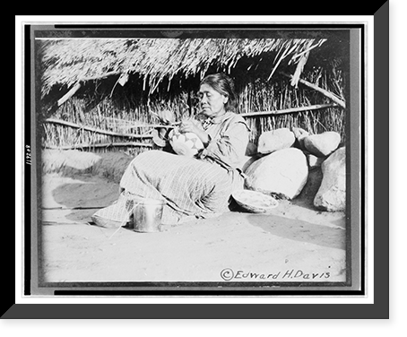 Maria Antonia, basket maker at Pala, Antique Wall Art
