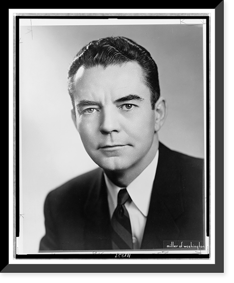 Historic Framed Print, [John W. Byrnes, head-and-shoulders portrait, facing slightly left].Miller of Washington.,  17-7/8" x 21-7/8"