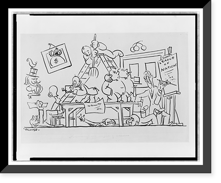 Historic Framed Print, Forming the League of Nations.Gropper.,  17-7/8" x 21-7/8"