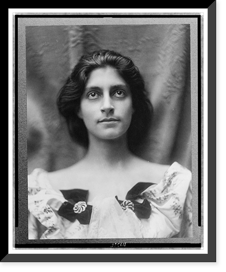 Vintage Portrait - Portrait of a woman in a floral dress adorned