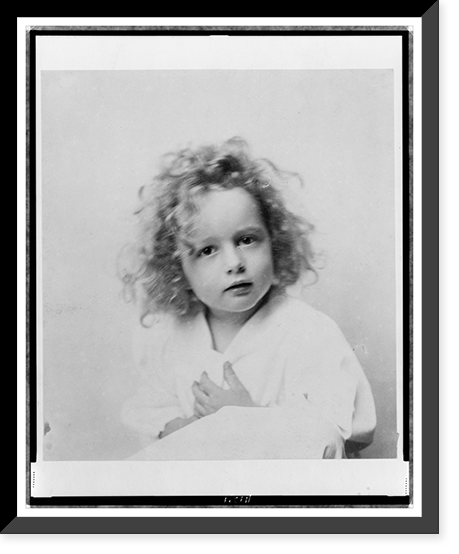 Portrait of a young girl with tousled hair.The Misses Selby, N.Y, Historic Print