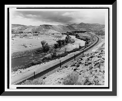 Historic Framed Print, New homes built on flood plain, Truckee River [Lockwood, Nevada],  17-7/8" x 21-7/8"