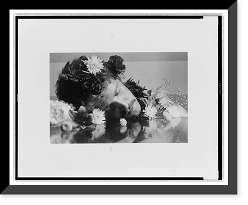 Historic Framed Print, The dream of flowers.Duane Michals. - 3,  17-7/8" x 21-7/8"