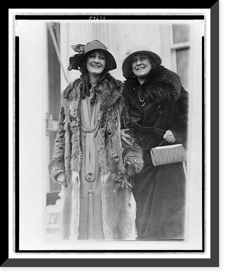 Miss Ruth Malcomson of Phila., the Miss America of 1924, and her mother, Mrs. Augusta Malcomson, at the White House visiting President Coolidge, Vintage Print