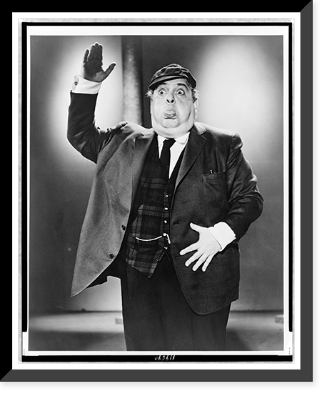 A scene from the television production, An Evening with Zero Mostel, showing Zero Mostel standing, facing front, making a funny face, Vintage Poster