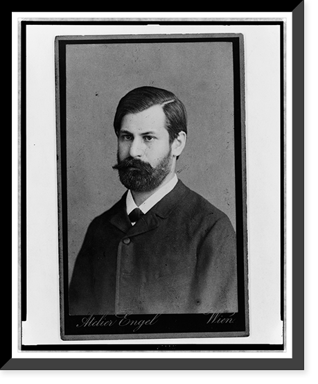 Historic Framed Print, [Sigmund Freud, half-length portrait, facing left].Atelier Engel, Wien. - 2,  17-7/8" x 21-7/8"