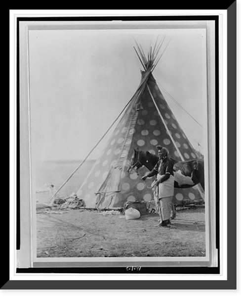 Historic Framed Print, A Blackfoot tepee,  17-7/8" x 21-7/8"