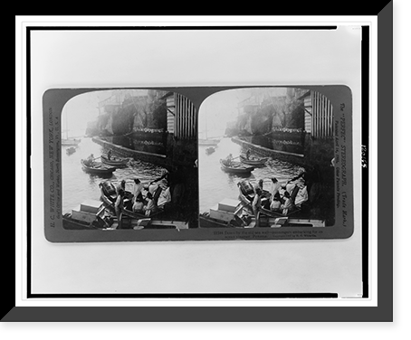 Down by the old sea wall - passengers embarking for an ocean steamer, Panama, Vintage Wall Art