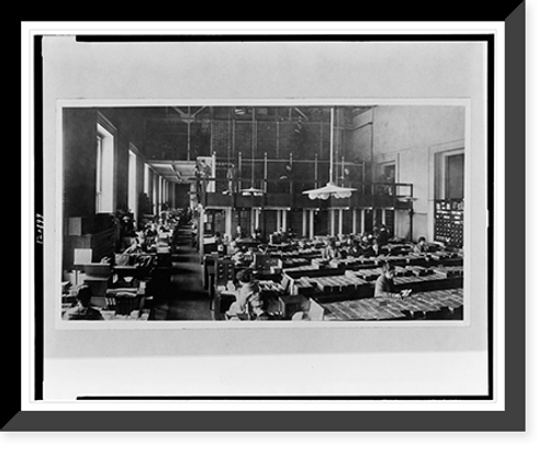 Historic Framed Print, [People working in Card Division, Library of Congress, Washington, D.C.] - 2,  17-7/8" x 21-7/8"