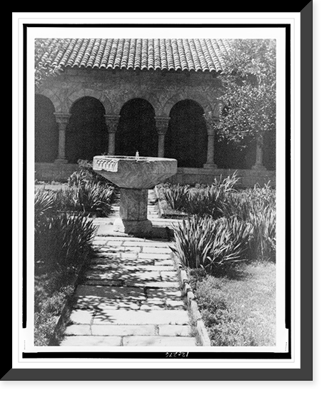In the Cloisters, Ft. Tryon Park, New York City, Historic Print