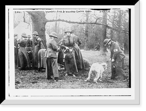 Historic Framed Print, Women's Sick and Wounded Convoy Corps . - Eng.,  17-7/8" x 21-7/8"