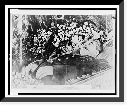 Joseph Stalin, lying in state in Hall of Columns of the House of Unions in Moscow, Antique Wall Art