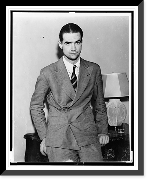 Historic Framed Print, [Howard Hughes, half-length portrait, facing front],  17-7/8" x 21-7/8"