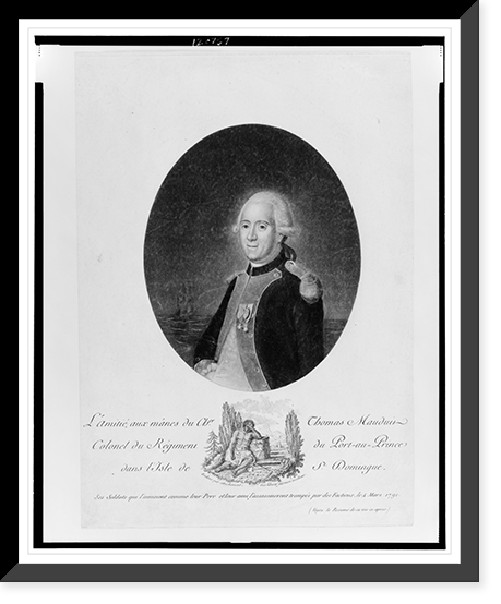L'amiti&eacute;, aux m&acirc;nes du Cher. Thomas Mauduit Colonel du Regiment du Port-au-Prince dans l'Isle de St. Domingue Classic, Vintage Print