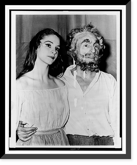 Suzanne Farrell with George Balanchine, half-length portrait, facing slightly right, at the N.Y. State Theater.World Telegram & Sun photo by Orlando Fernandez. Classic, Vintage Wall Art