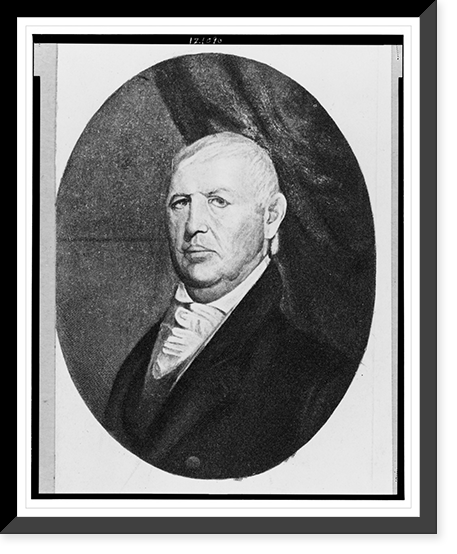 Historic Framed Print, [Isaac Shelby, first Governor of Kentucky, head-and-shoulders portrait, facing left],  17-7/8" x 21-7/8"