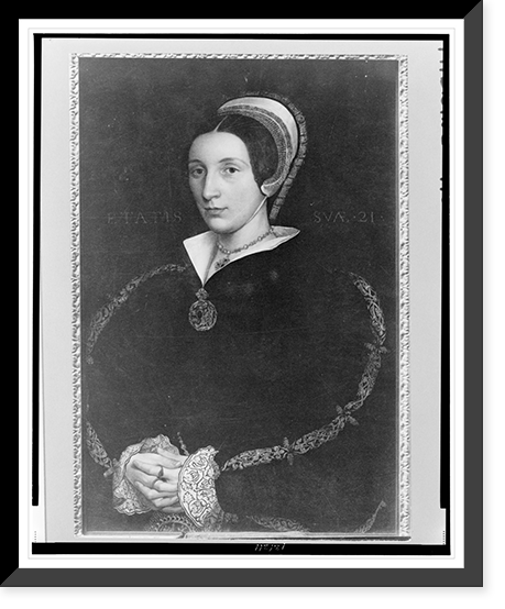 Queen Catharine Howard, half-length portrait, facing slightly left, Vintage Wall Art