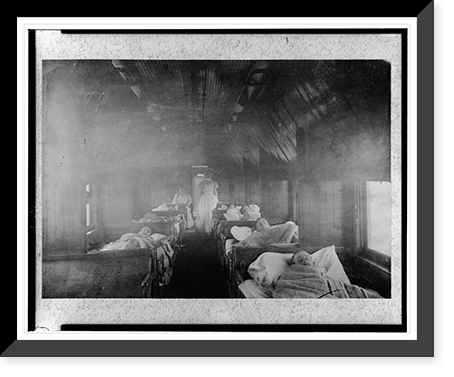 Interior of Hosp. Train, Camp Hamilton for Ft Thomas, Antique Poster