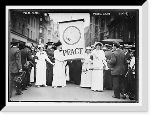 Historic Framed Print, Peace Parade,  17-7/8" x 21-7/8"