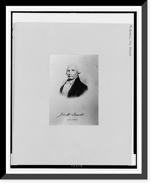 Historic Framed Print, Jos. McDowell.Engd by Hollyer.,  17-7/8" x 21-7/8"