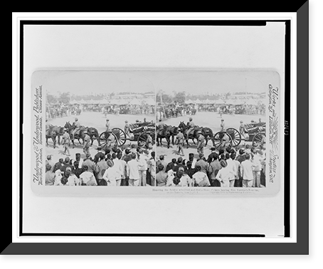 Honoring the soldier who lived and died a hero - Caisson bearing Gen. Lawton's remains, on the Luneta, Manila, P.I, Historic Reproduction