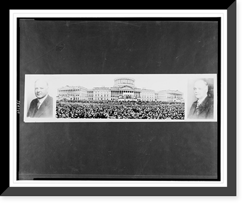 Historic Framed Print, Inauguration of President Hoover, Washington, D.C., March 4, 1929,  17-7/8" x 21-7/8"