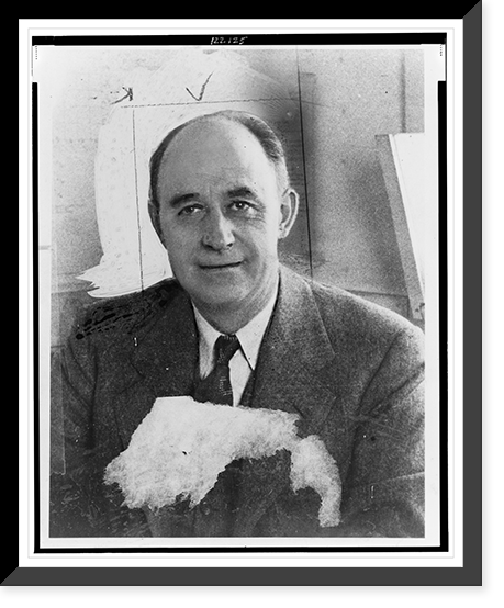 Enrico Fermi, head-and-shoulders portrait, facing front, Antique Print