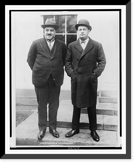 Prince Mohamed Aly Ibrahim, a member of the ruling house of Egypt, photographed at the White House today with the Egyptian Minister Samy Yasuhu.Underwood & Underwood, Washington. Heritage Wall Art