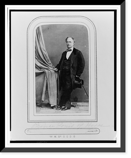 Historic Framed Print, [Ludwig IV, Grand Duke of Hesse-Darmstadt, full-length portrait, seated, facing slightly left],  17-7/8" x 21-7/8"